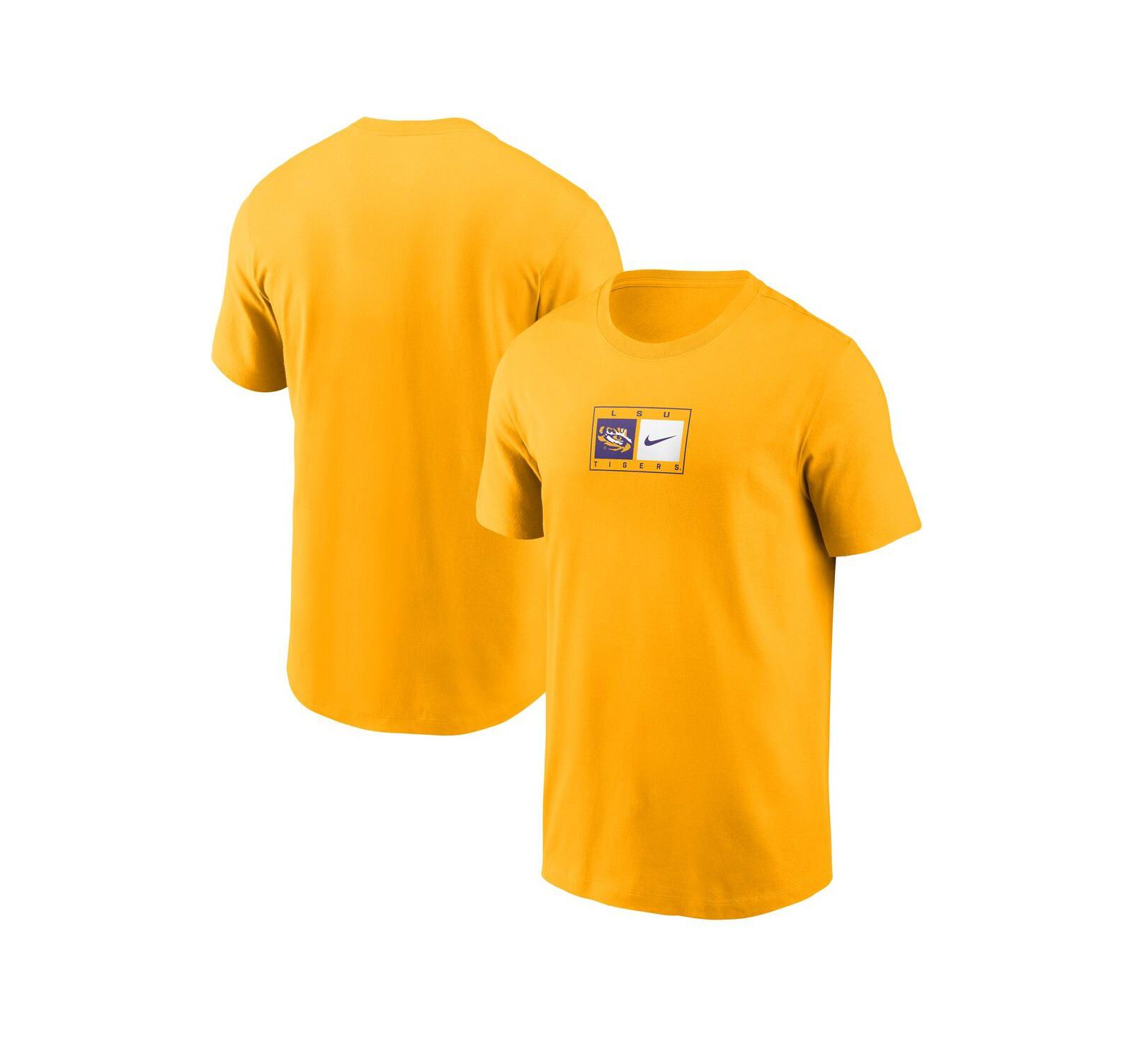 Nike Men's Gold LSU Tigers Campus Logo Swoosh T-Shirt