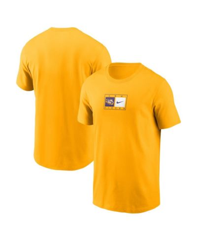 Nike Мужская футболка LSU Tigers Campus Logo Swoosh золотого цвета