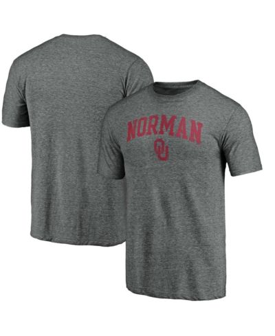 Fanatics Mto Label Men's Heather Gray Oklahoma Sooners Arched City Tri-Blend T-Shirt