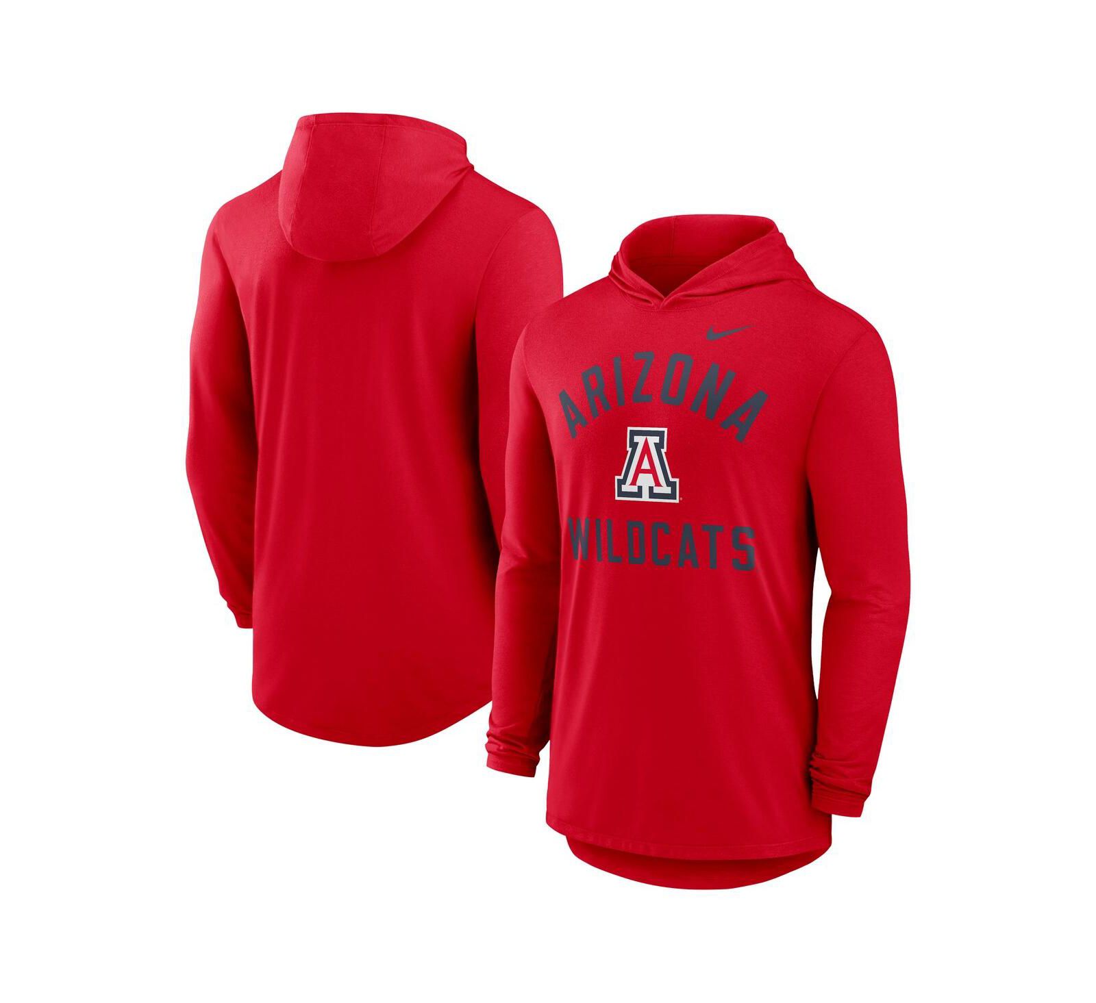 Nike Men's Red Arizona Wildcats Classic Arch Tri-Blend Long Sleeve Hoodie T-Shirt