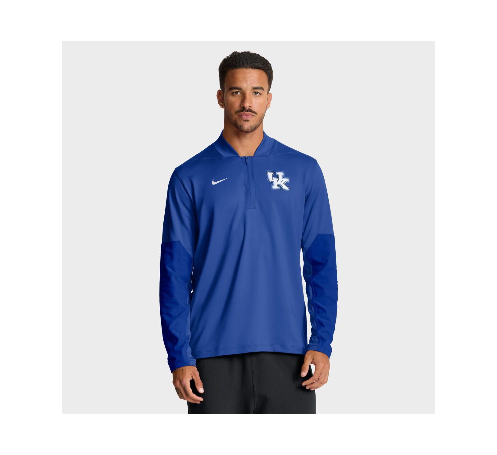 Мужская толстовка Nike Kentucky Wildcats One Goal Performance Half-Zip Pullover Sweatshirt Royal