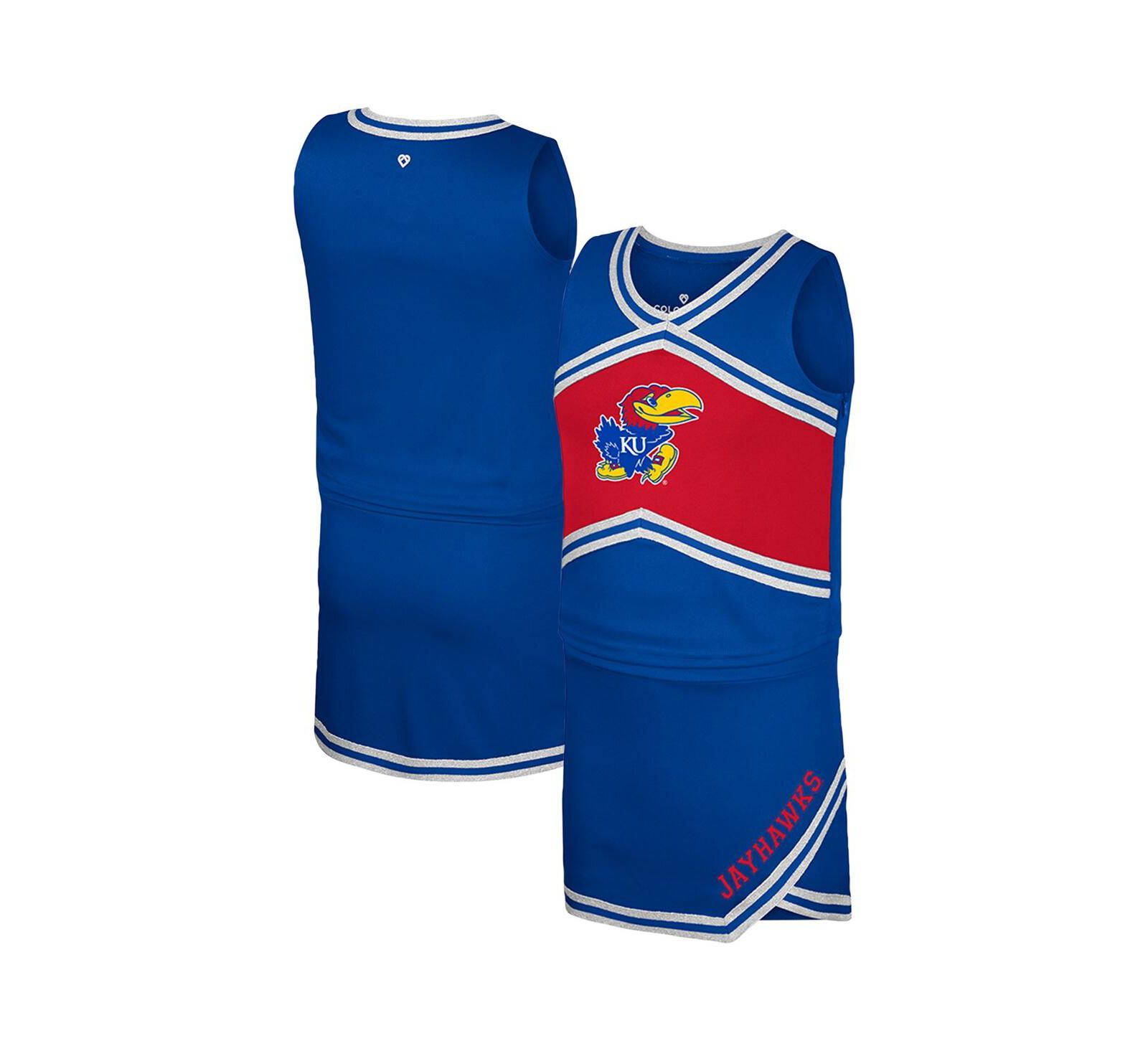 Комплект из 2 предметов Colosseum Big Girls Royal Kansas Jayhawks Cheerleader Top and Skirt
