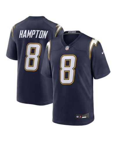 Nike Men's Omarion Hampton Navy Los Angeles Chargers Alternate Super Chargers Game Player Jersey