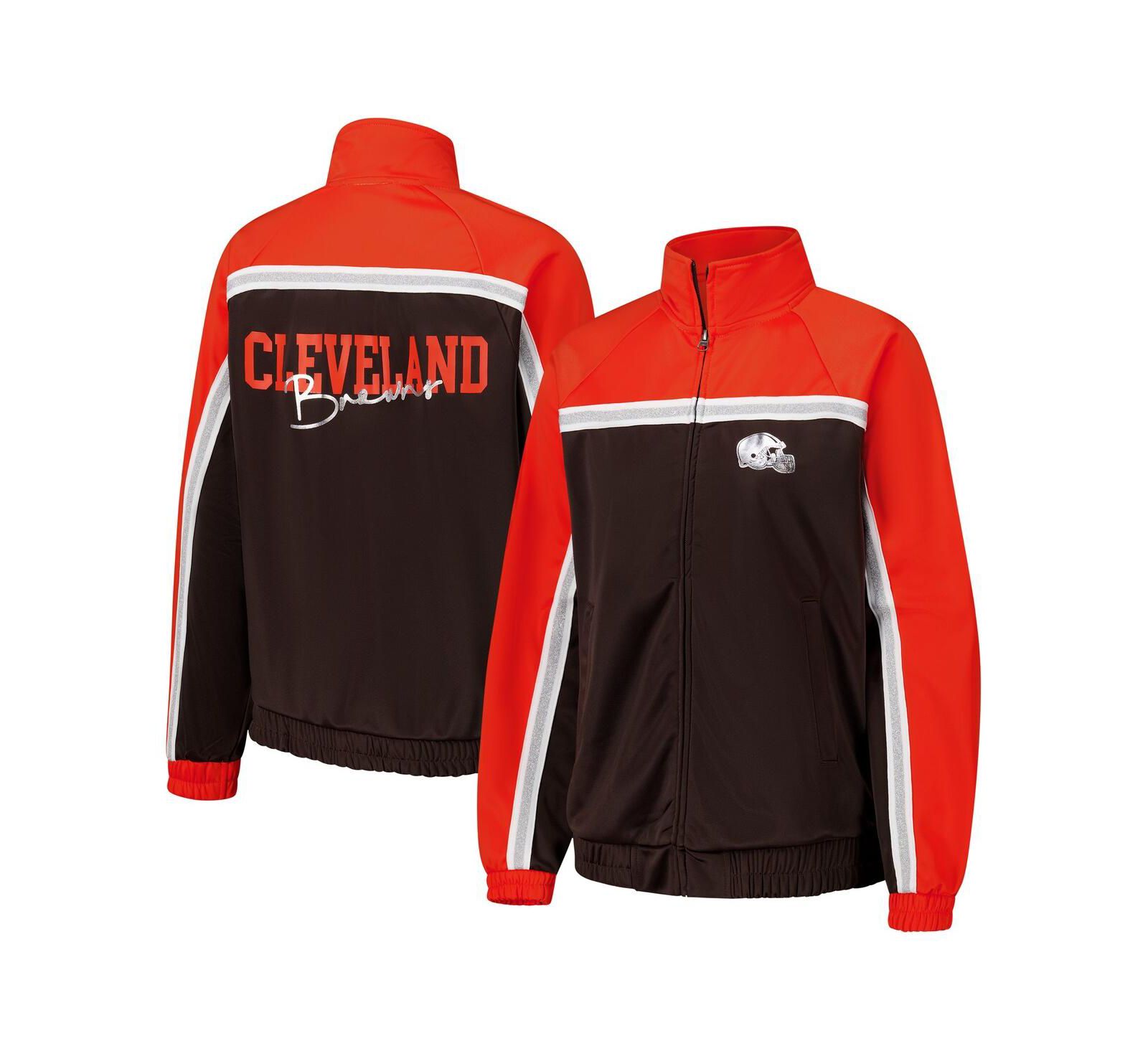 G-III 4Her by Carl Banks Women's Brown Cleveland Browns Post Game Full-Zip Track Jacket