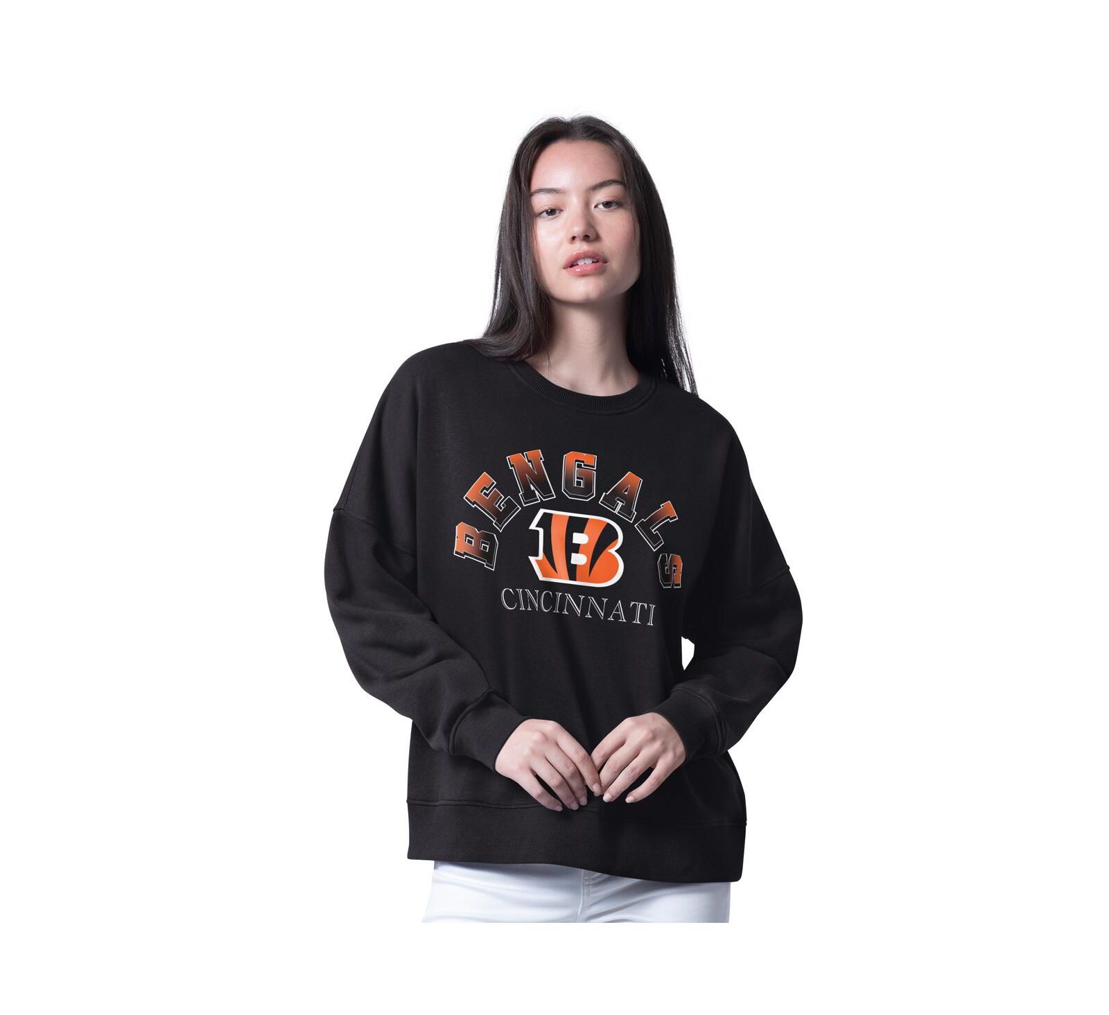 G-III 4Her by Carl Banks Женский свитшот G-III 4Her by Carl Banks Black Cincinnati Bengals Oversized Feud