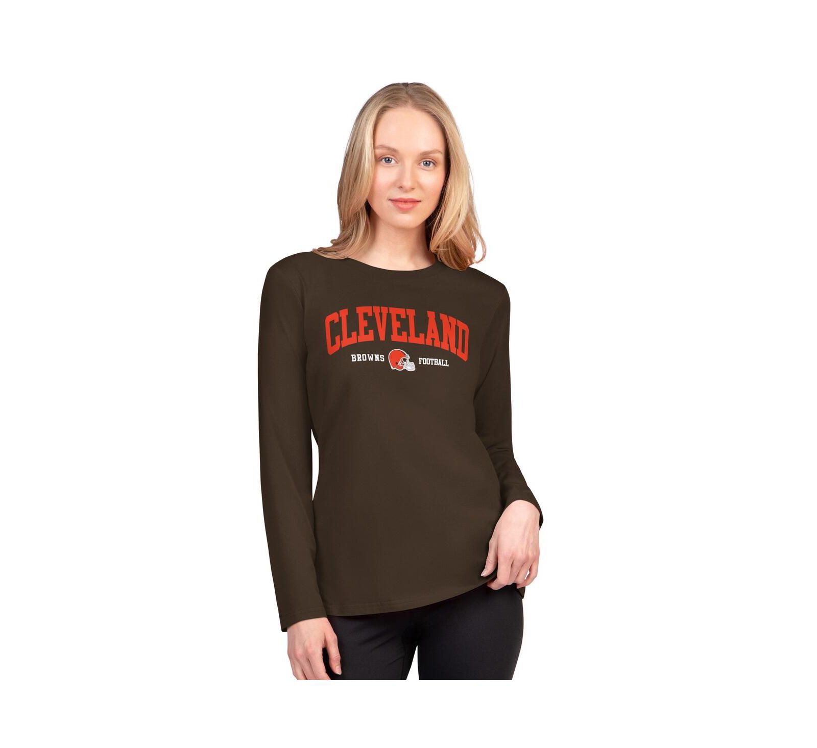 G-III 4Her by Carl Banks Women's Brown Cleveland Browns Best Play Long Sleeve T-Shirt