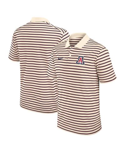 Nike Мужская спортивная рубашка-поло Arizona Wildcats Solid Foundation Striped Tan