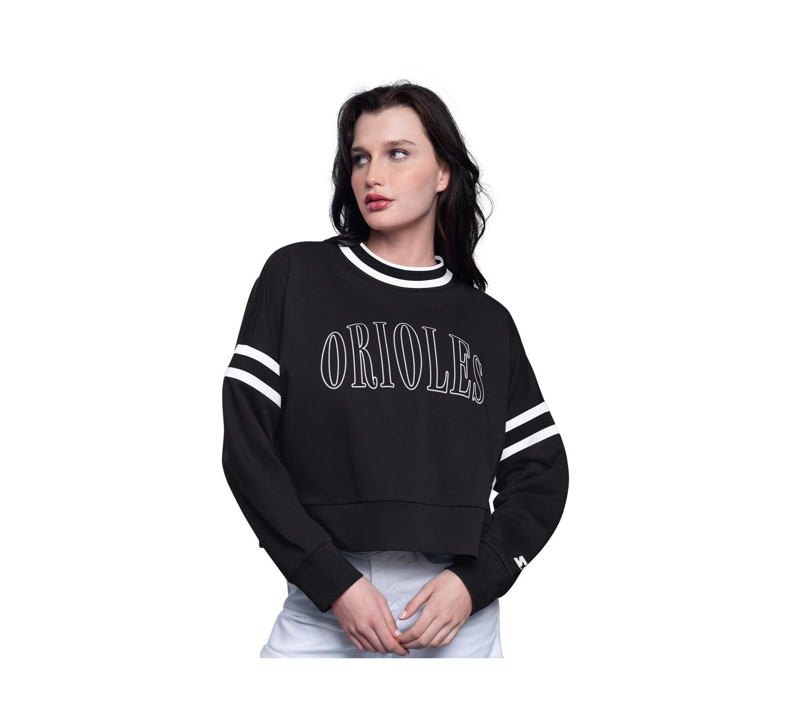 Starter Женский свитшот Baltimore Orioles Power Play Cropped Pullover Black