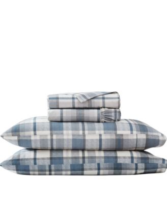 Комплект из 4-х простыней Southshore Fine Linens Highland Plaid Extra Deep Pocket, 300-Thread Count, King