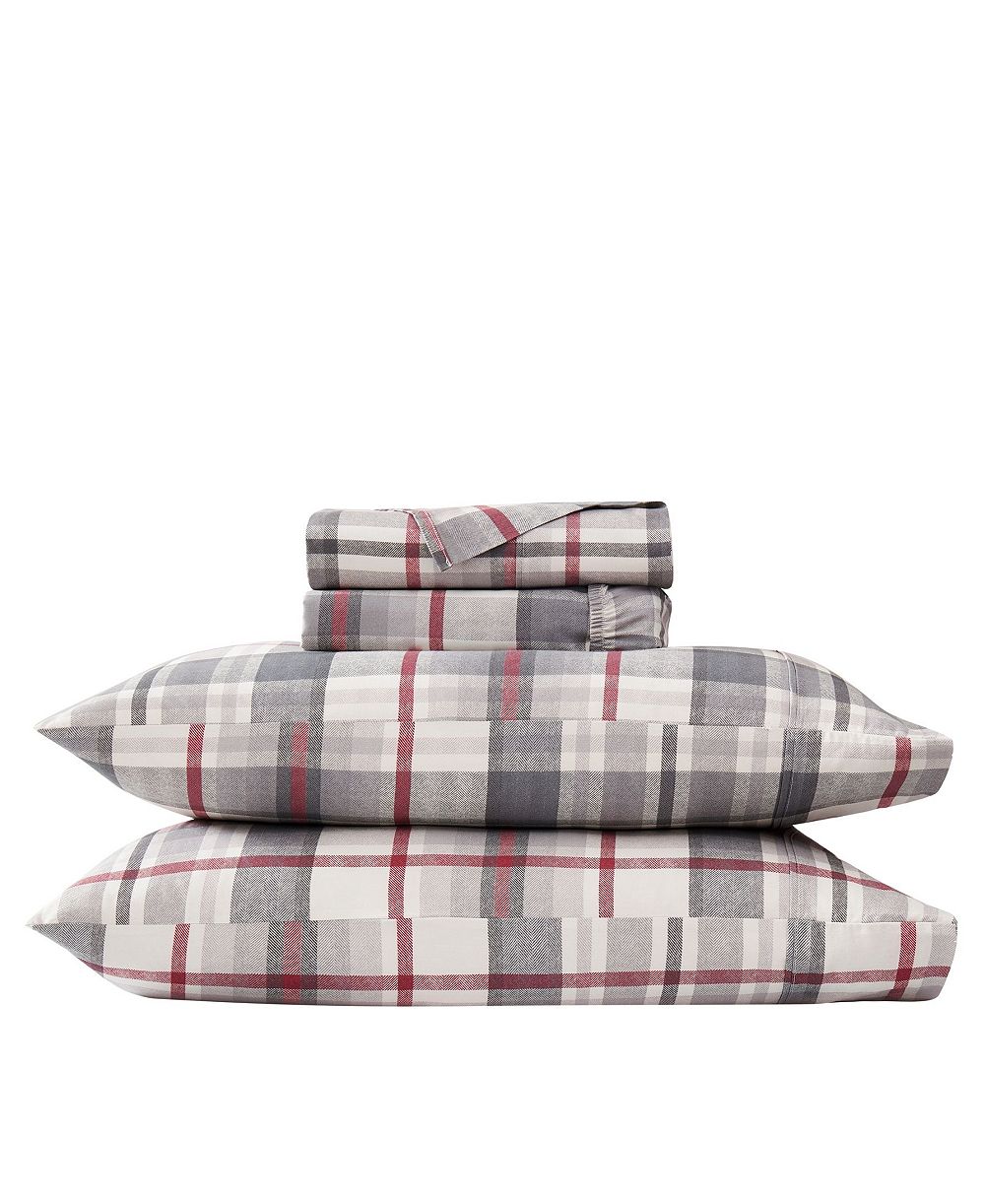 Southshore Fine Linens Highland Plaid Extra Deep Pocket 300-Thread Count 4-Pc. Sheet Set, Queen