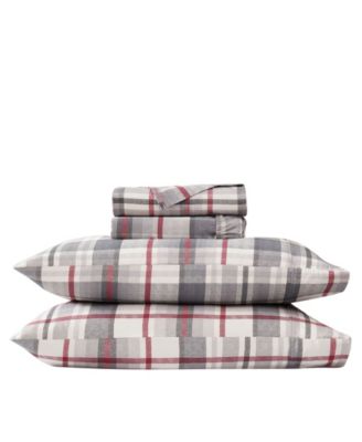 Комплект из 4 предметов Southshore Fine Linens Highland Plaid с глубокими карманами, Queen