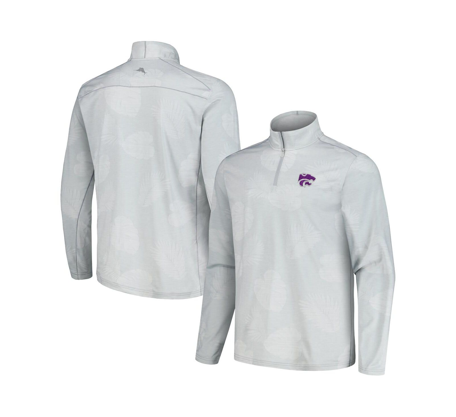 Tommy Bahama Мужской Gray Kansas State Wildcats Delray Frond IslandZone Half-Zip Jacket