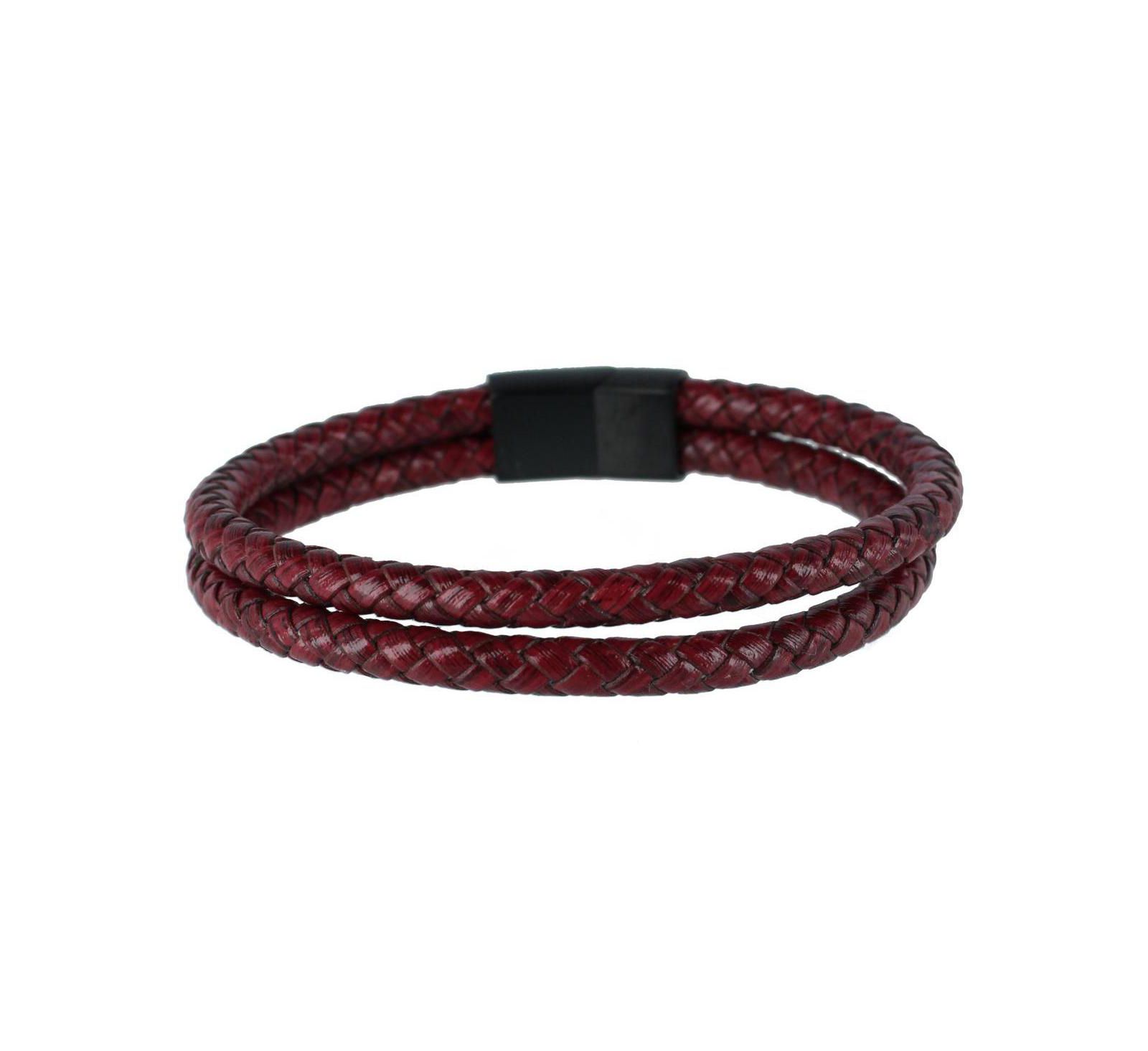 Браслет Trafalgar Caleb's Crimson Braided Leather Secure Clasp