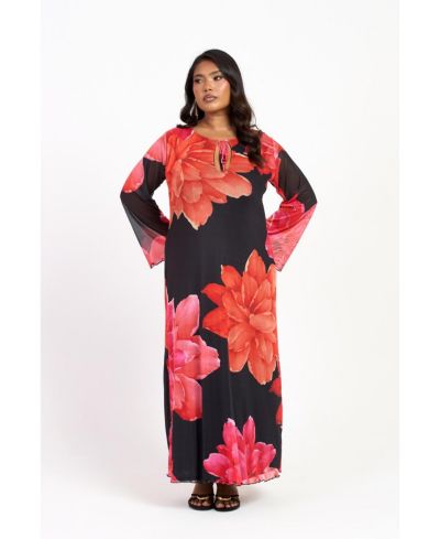 Платье макси FASHION-SZN CURVE Long Sleeve Floral для женщин