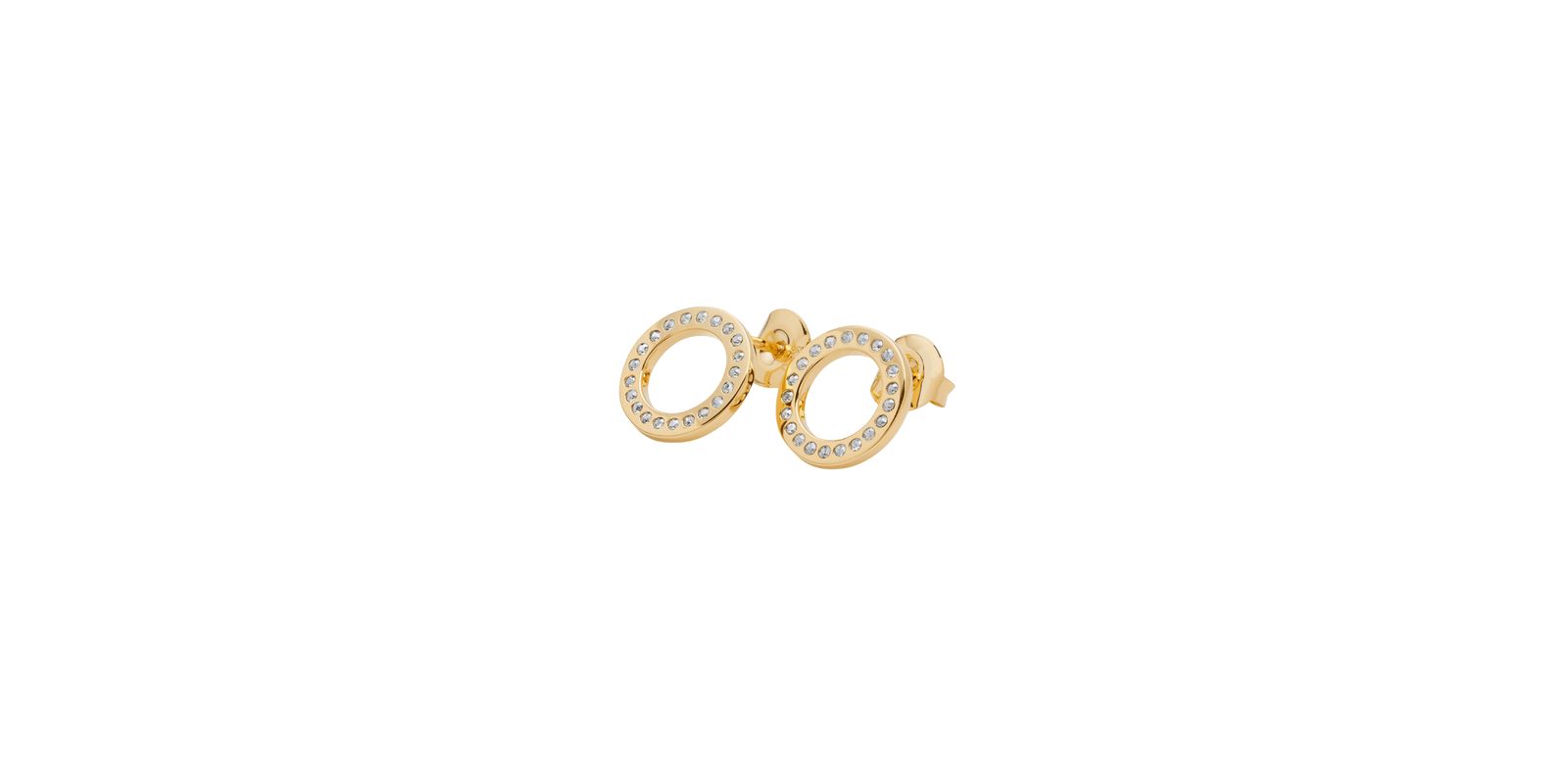 Art Deco Halo Studs in Vermeil
