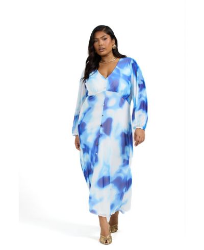 FASHION-SZN CURVE Женское миди-платье, tie dye, яркое