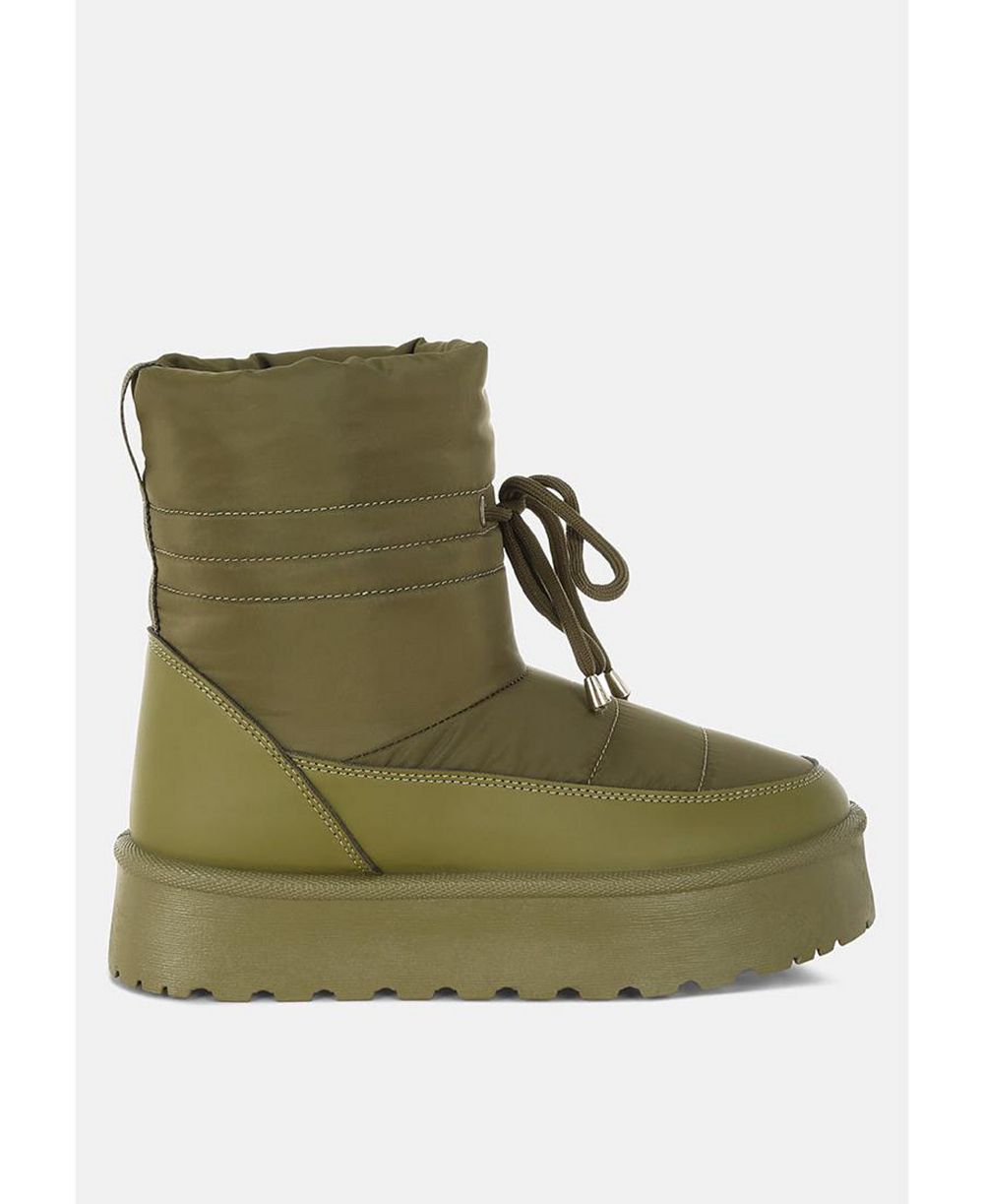 London Rag Womens Pacos High Ankle Chunky Snow Boots