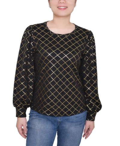NY Collection Petite джемпер с рукавами епископскими