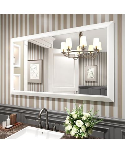 Amorho Bathroom Mirror, Metal Framed Wall Mirrors for Over Sink, Bedroom, Living Room, Entryway, Rectangle Wall-Mounted Mirrors