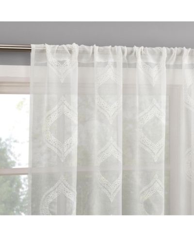 No. 918 Занавеска с вышивкой Medallion Sheer Rod Pocket