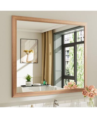 Amorho Bathroom Mirror, 55" x 32" Inch Thick Metal Framed Wall Mirrors for Over Sink, Bedroom, Living Room, Entryway, Rectangle Wall-Mounted Mirrors