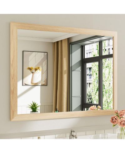 Amorho Bathroom Mirror, 40" x 30" Inch Thick Metal Framed Wall Mirrors for Over Sink, Bedroom, Living Room, Entryway, Rectangle Wall-Mounted Mirrors