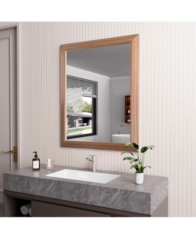 Amorho Bathroom Mirror, 20" x 16" Inch Thick Metal Framed Wall Mirrors for Over Sink, Bedroom, Living Room, Entryway, Rectangle Wall-Mounted Mirrors