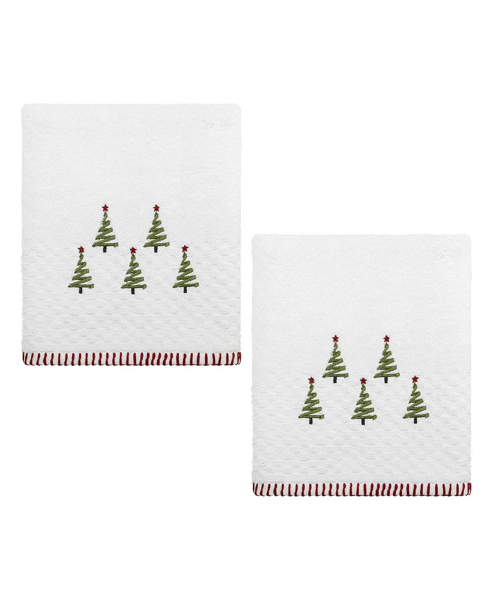 Avanti Набор ручных полотенец Ribbon Tree Cotton, 2 шт., 28" x 16