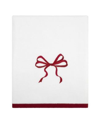 Avanti Christmas Bows Cotton Bath Towel, 52" x 27"