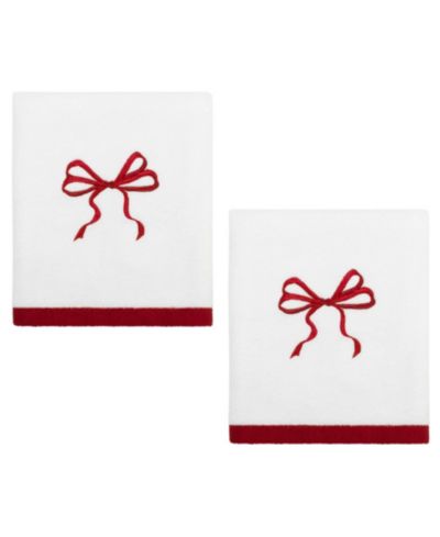 Набор хлопковых полотенец Avanti Christmas Bows, 2 шт, 28" x 16"