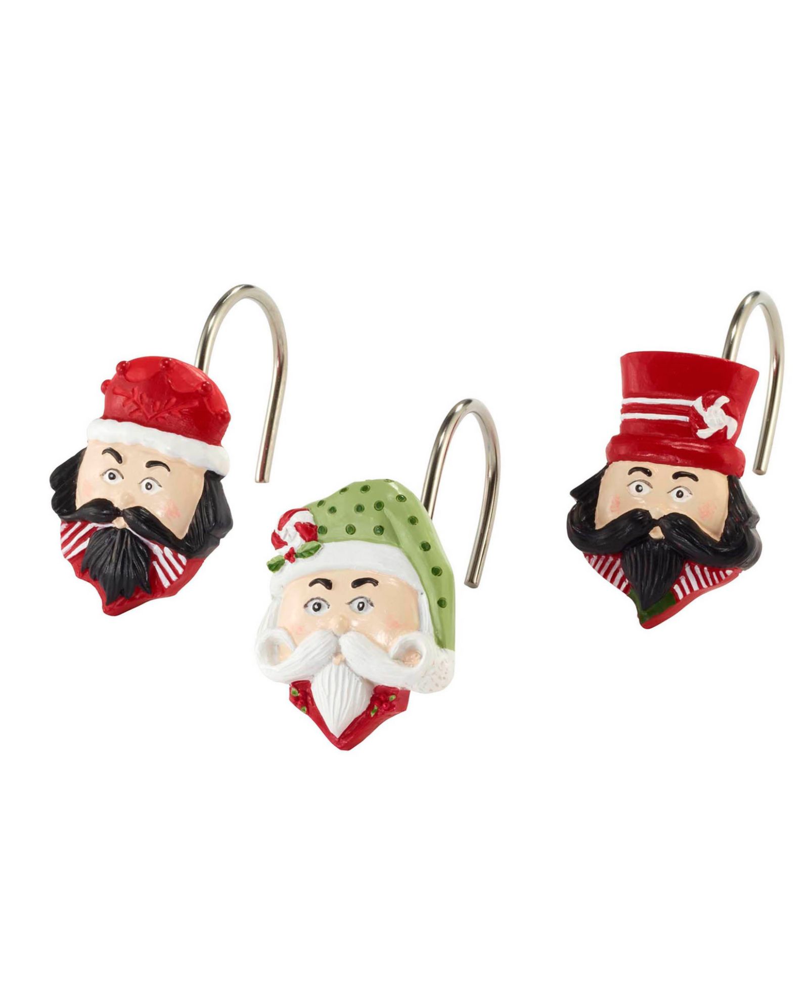 Avanti набор из 12 смоляных крючков для душа Peppermint Nutcracker