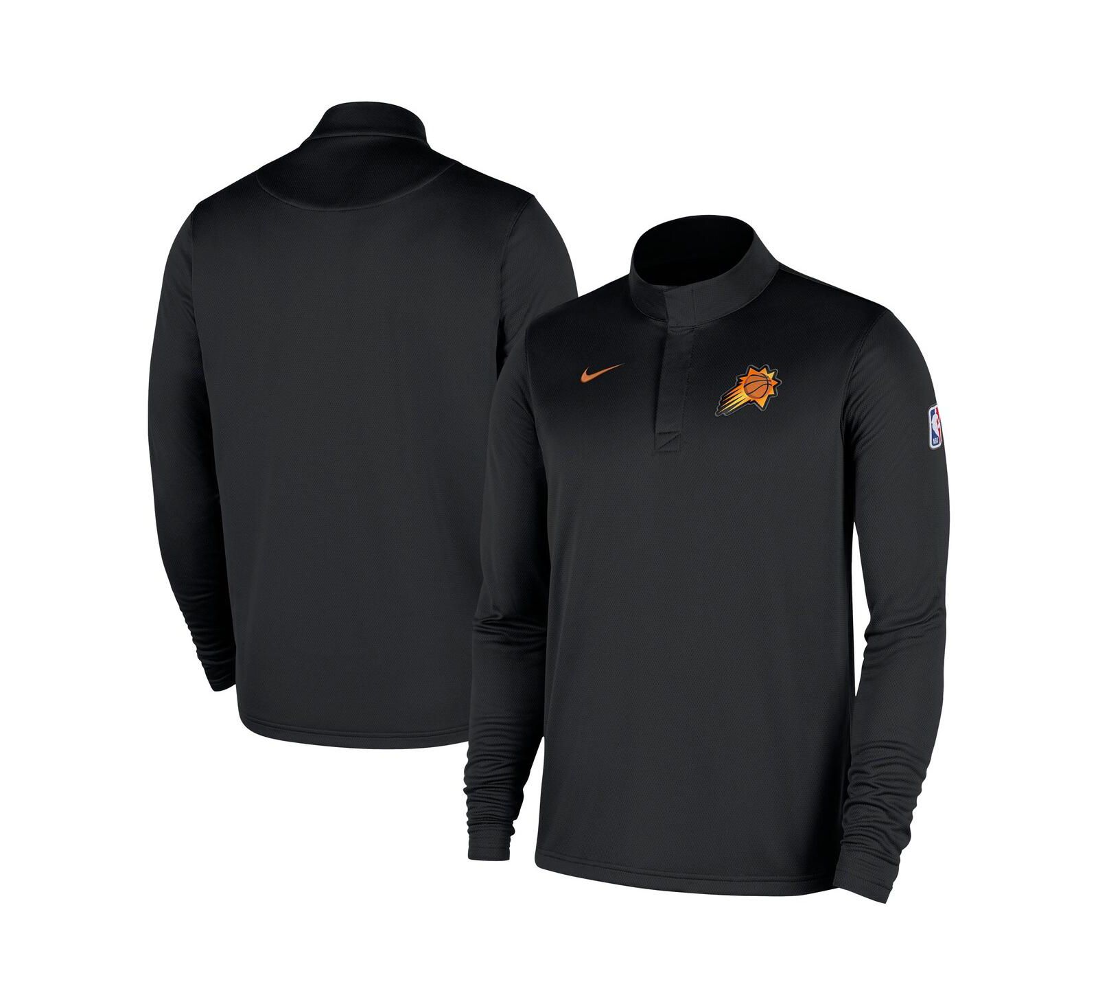 Nike Men's Black Phoenix Suns 2025/26 Authentic Coaches Quarter-Zip Dri-Fit Hoodie