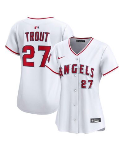 Женская игровая джерси Nike Mike Trout Los Angeles Angels, белая