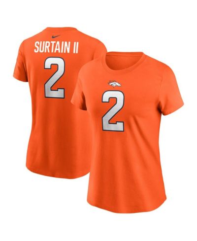 Nike Women's Patrick Surtain II Orange Denver Broncos Player Name & Number T-Shirt