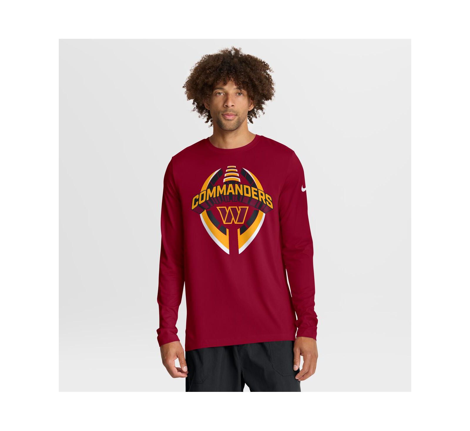 Мужская футболка Nike Burgundy Washington Commanders Primetime Legend Icon Performance Long Sleeve