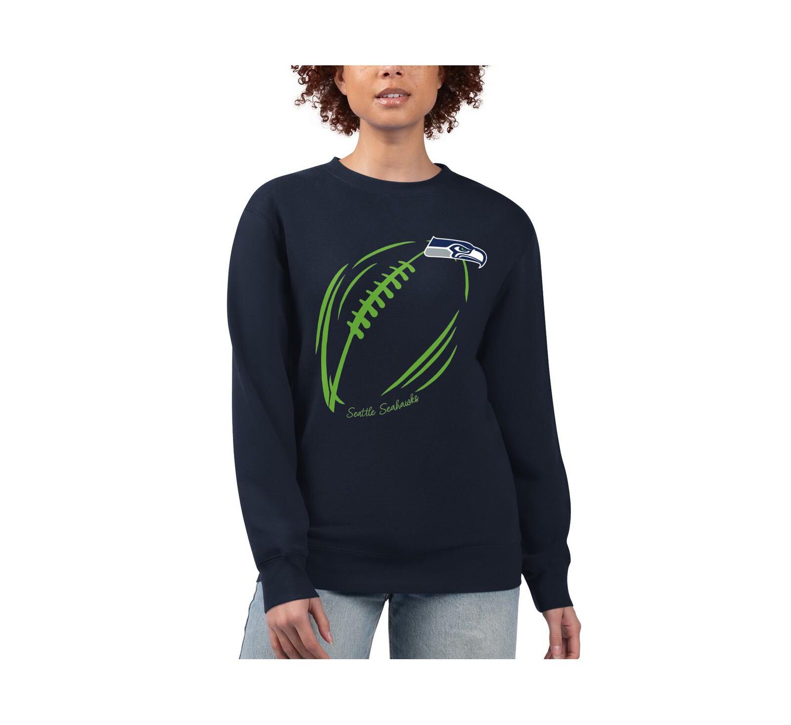 G-III 4Her by Carl Banks Женская толстовка с капюшоном Seattle Seahawks Fleece Tri-Blend Pullover