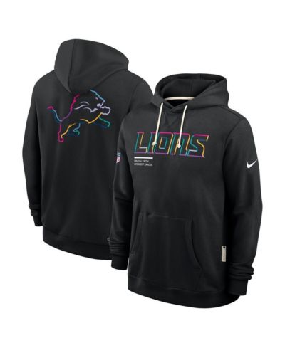Nike Men's Black Detroit Lions Tall 2025 NFL Crucial Catch Sideline Standard Issue Dri-FIT Hoodie