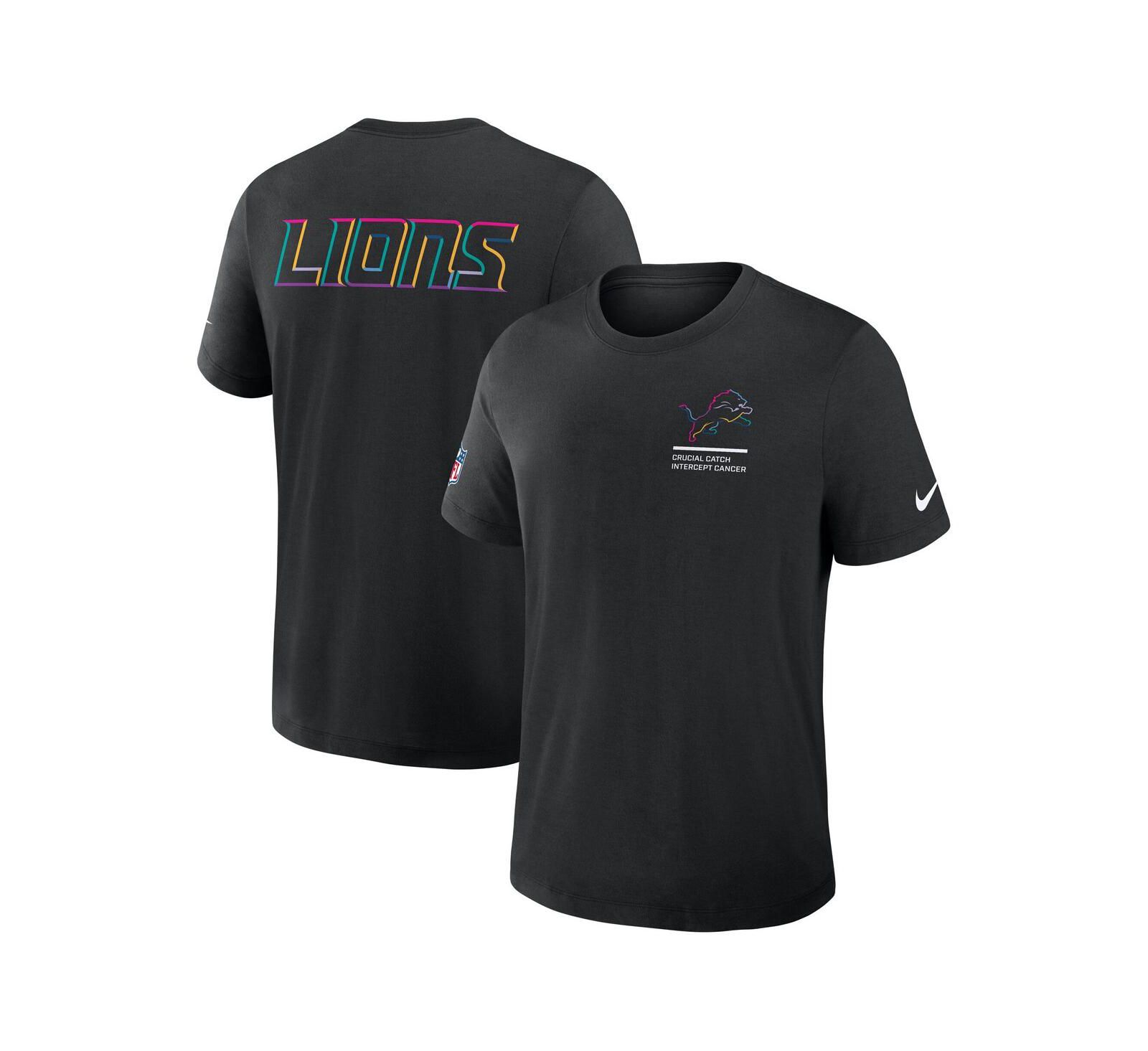 Nike Men's Black Detroit Lions Tall 2025 NFL Crucial Catch Tri-Blend Dri-FIT T-Shirt