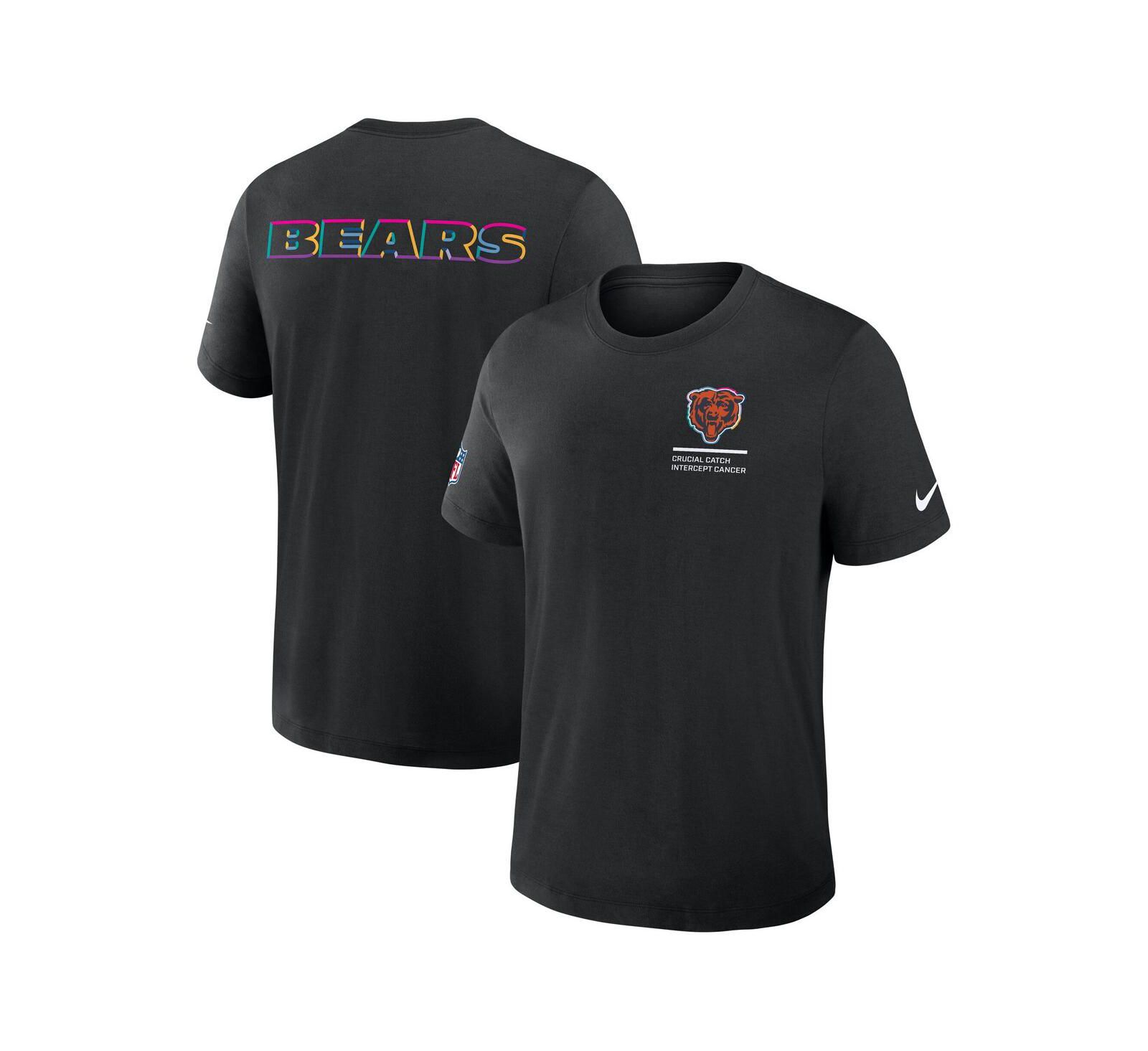 Мужская футболка Nike Black Chicago Bears Tall 2025 NFL Crucial Catch Tri-Blend Dri-FIT T-Shirt