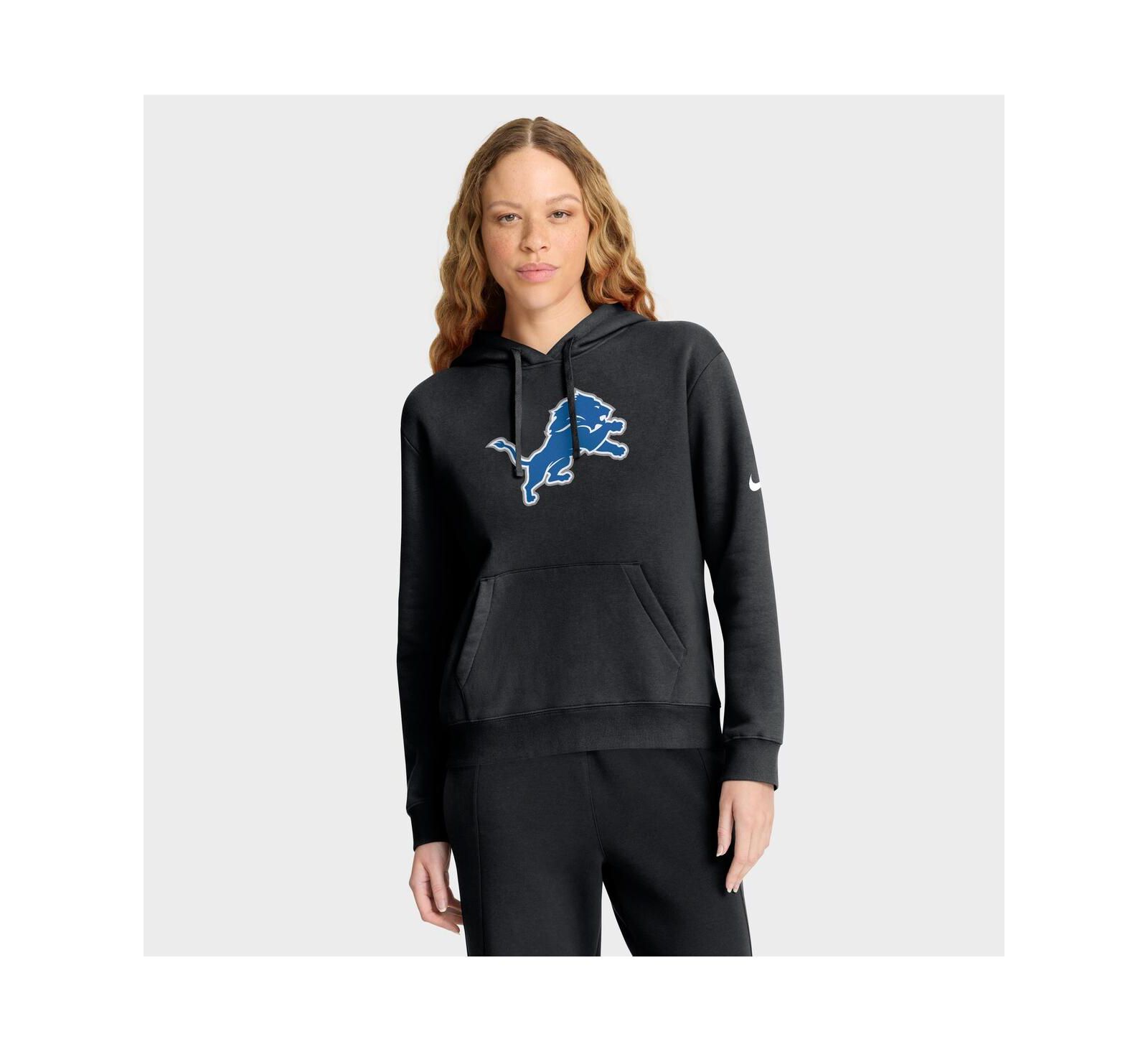 Женская толстовка Nike Detroit Lions Club Fleece Pullover Hoodie Black