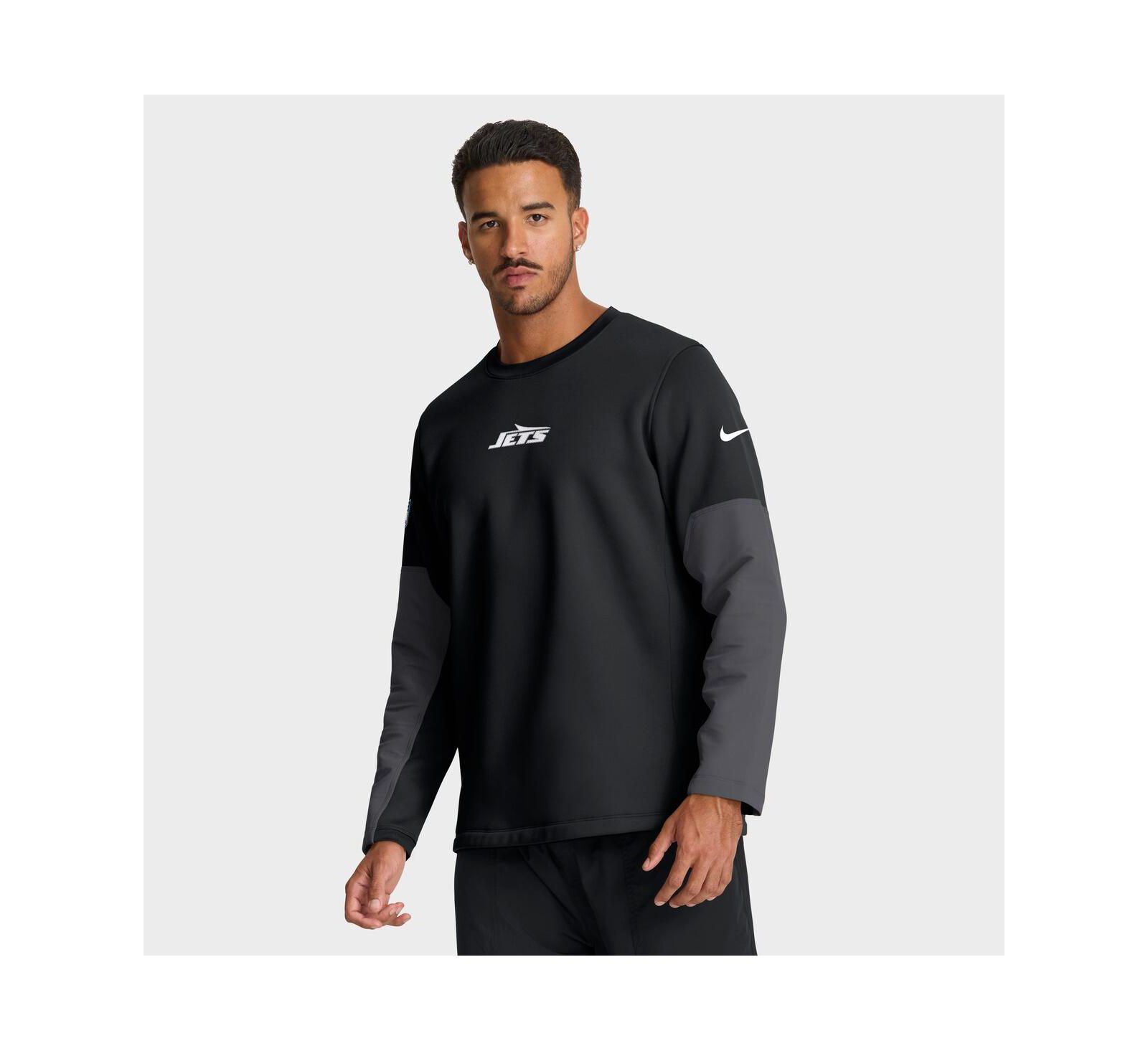 Nike Men's Black New York Jets Sideline Scripted to Win Performance Long Sleeve T-Shirt