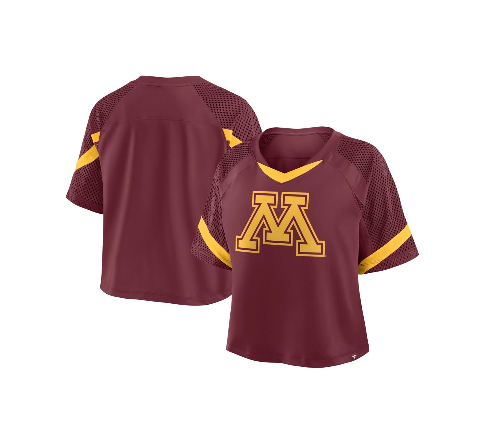 Fanatics Женский бордовый Minnesota Golden Gophers Oversized Raglan V-Neck Fashion Jersey