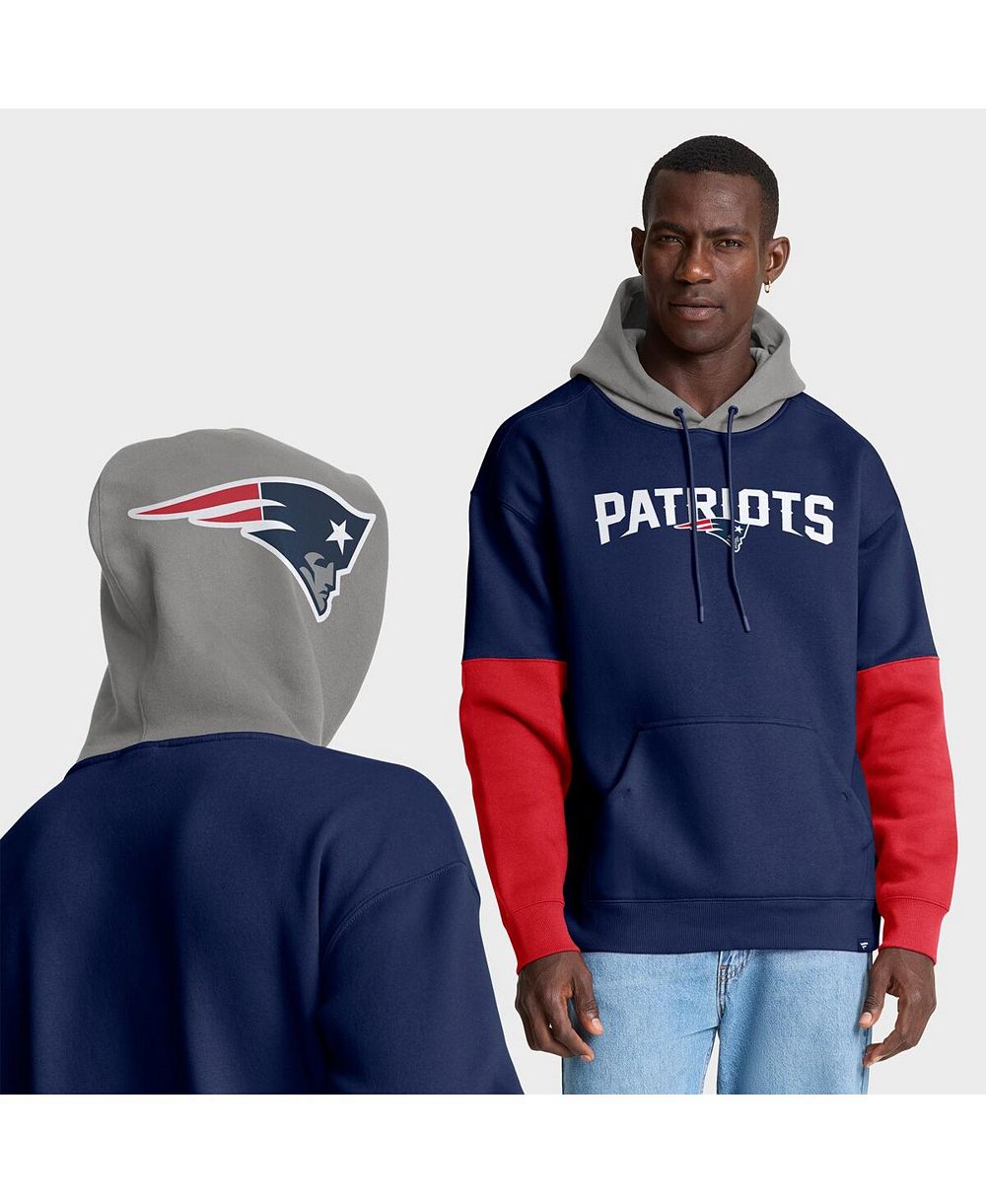 Мужское худи Fanatics Navy New England Patriots Helmet Pullover