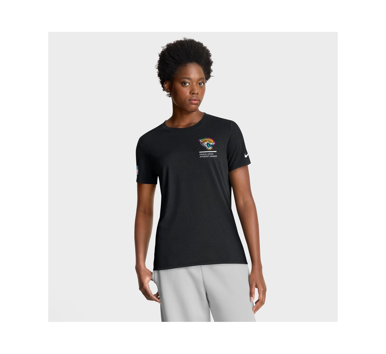 Nike Женская футболка Nike Dri-FIT Black Jacksonville Jaguars 2025 NFL Crucial Catch