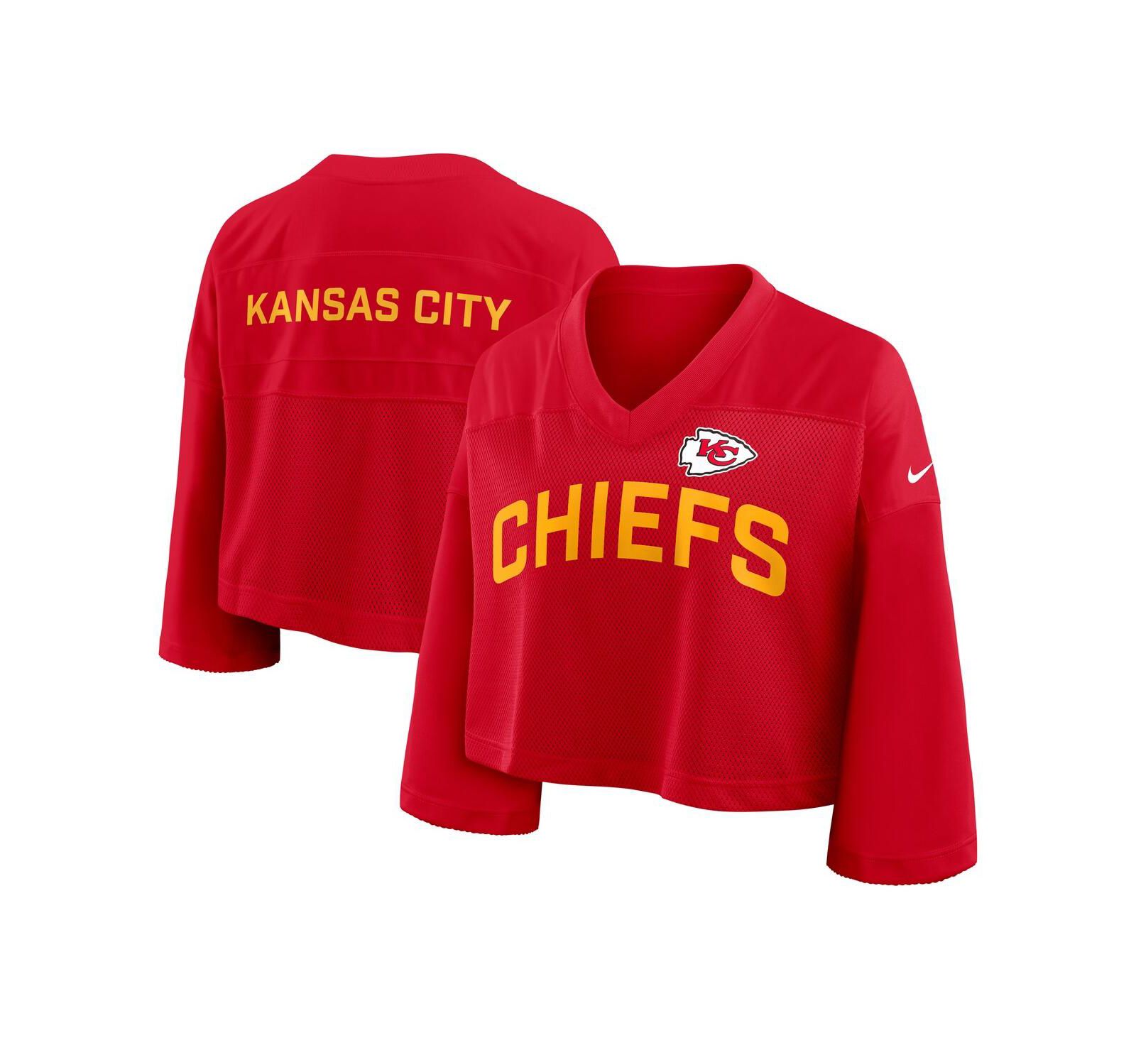Nike джерси Women's Red Kansas City Chiefs Primetime Cropped Mesh Fashion