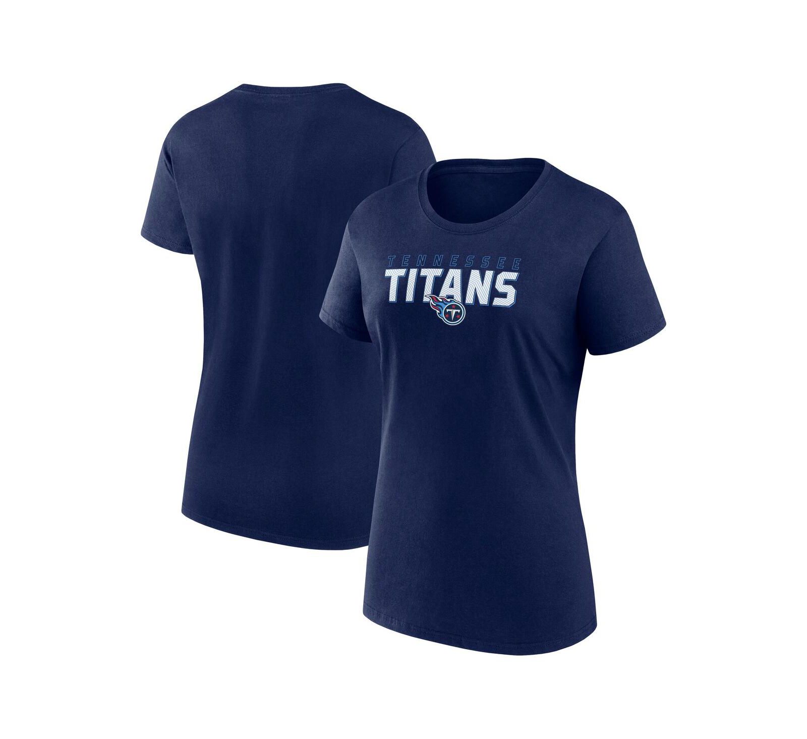 Женская футболка Logo Athletic Navy Tennessee Titans Lean