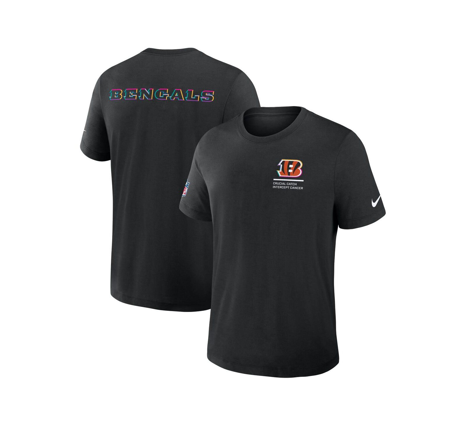Nike Men's Black Cincinnati Bengals 2025 NFL Crucial Catch Tri-Blend Dri-FIT T-Shirt