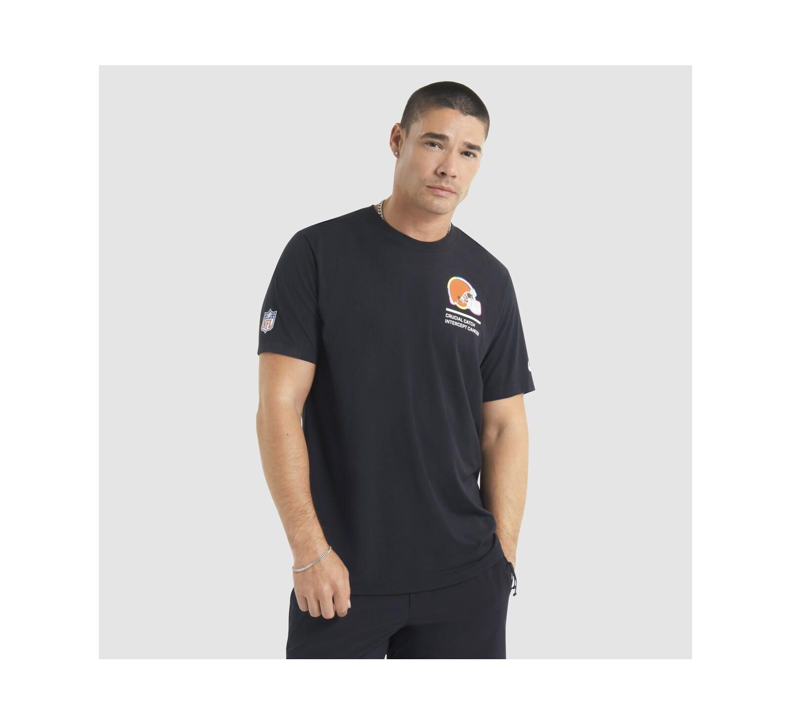 Nike Men's Black Cleveland Browns 2025 NFL Crucial Catch Tri-Blend Dri-FIT T-Shirt