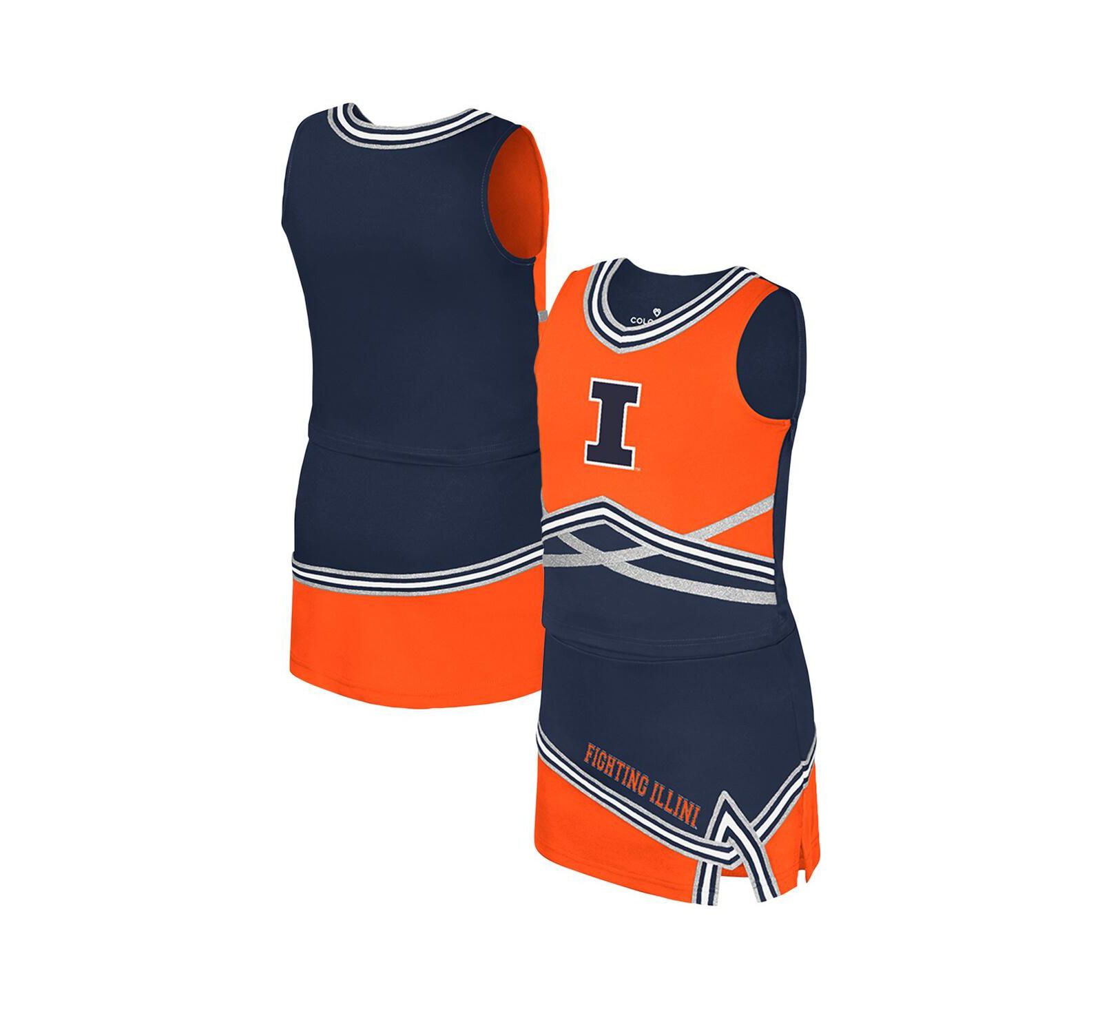 Детский набор Colosseum Big Girls 2-Piece Navy Illinois Fighting Illini Lollipop Park Cheer Set