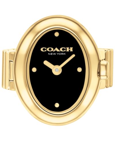 COACH Женские золотистые стальные кольцевые часы 18mm